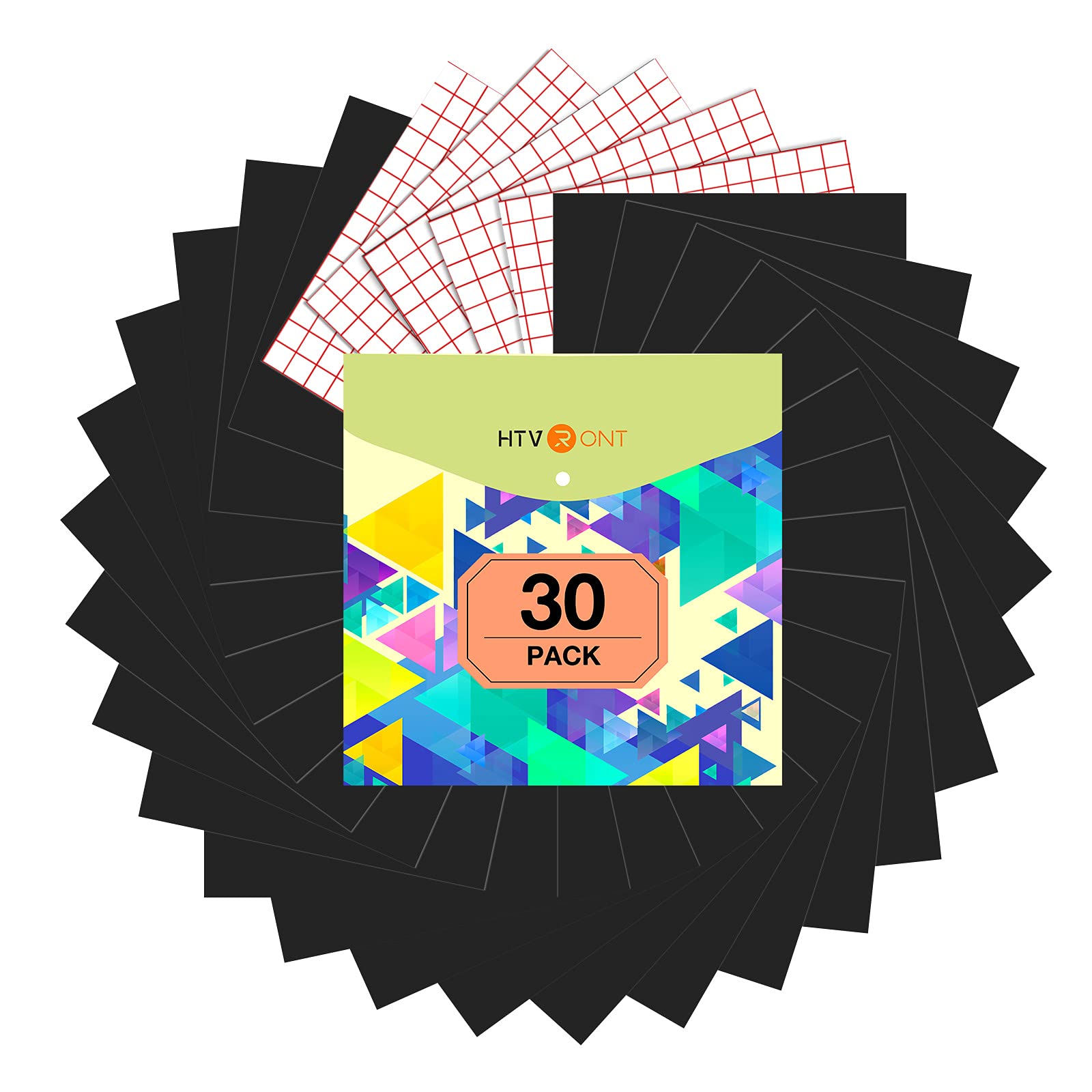 Buy HTVRONT Black Permanent Vinyl, 30 Pack Black Adhesive Vinyl for