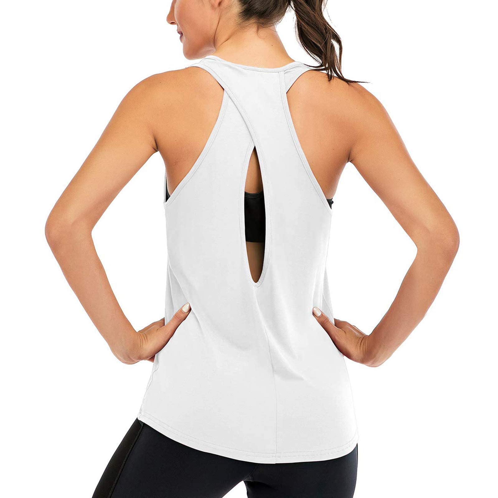 Superora Mujer Camisas sin Mangas Deportivas Camisetas Fitness Yoga Tops Deportes Espalda Abierta