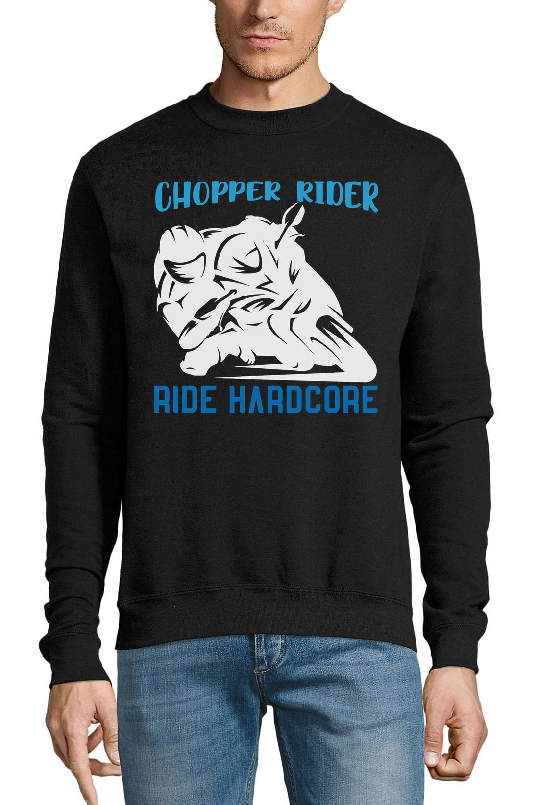 Pull en coton Noir Chopper Rider l'esprit de liberté et de ride - 3