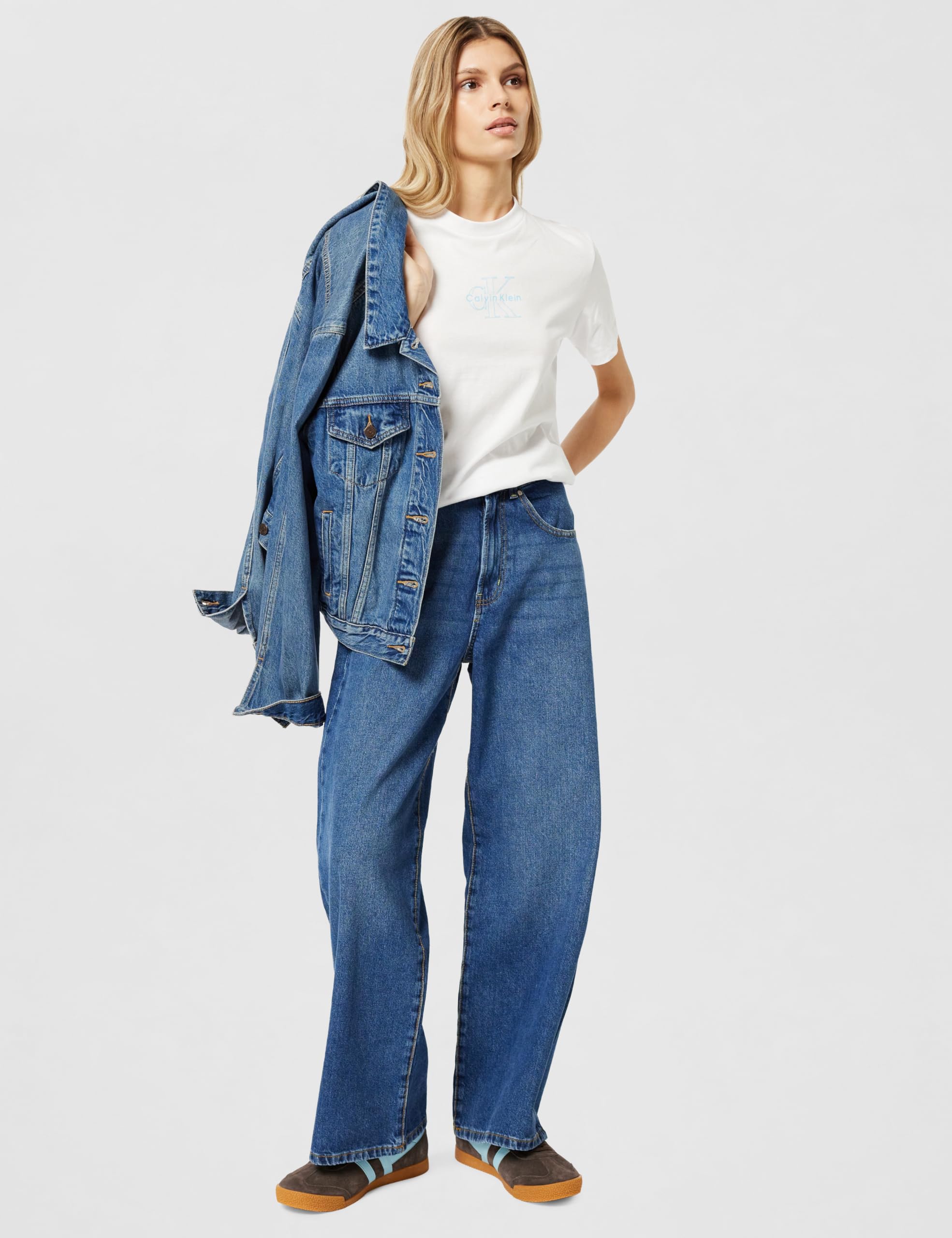 Calvin Klein Camiseta de Manga Corta Mujer Classic Fit tee de algodón
