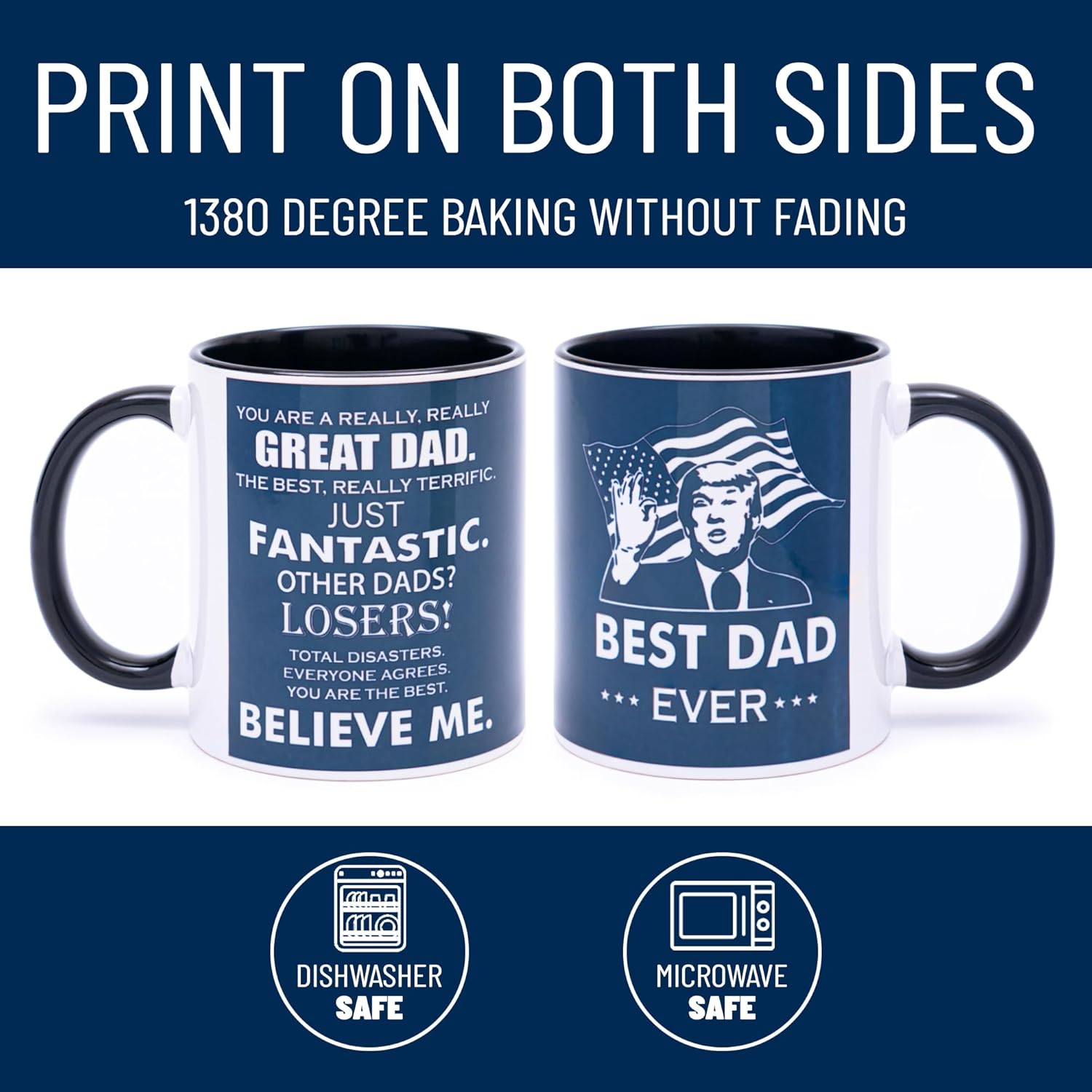 decorluxes Best Dad Ever Mug 11oz Funny Coffee Mug, Gift For Father's Day, Birthday for Dad, Papa, or Daddy from Son, Daughter, or Wife - Image 3