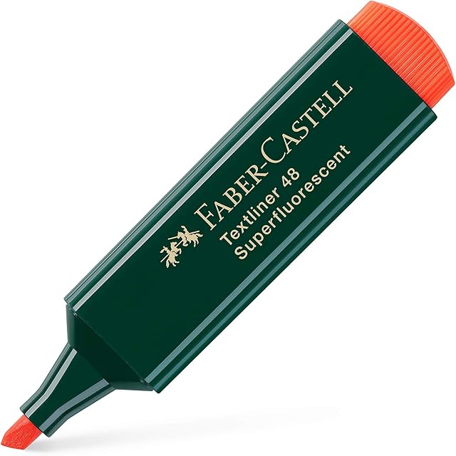 Faber-Castell 154815 - zakreślacz Textliner 48, do wielokrotnego napełniania, pomarańczowy