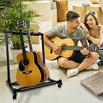 GeeWin Support pour guitares multiples, 3 Guitar Stand Rack, pliant support de guitare, Guitar rack pour guitares multiples pour guitare acoustique, électrique, basse, support de Guitare, affichage de guitares multiple (3 Titulaire)