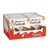 Kinder Cereali – 40 Tavolette di Cioccolato Puro Cacao, Snack Dolce Ripieno al Latte e ai 5 Cereali Soffiati e Tostati, 20 Confezioni