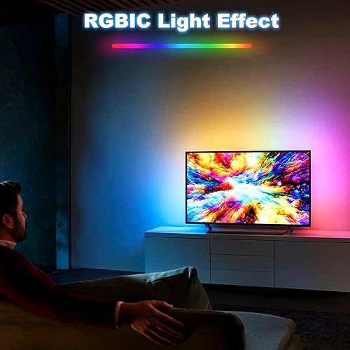 Miniatura 4 de Kit de retroiluminación LED para TV inteligente con caja de sincronización HDMI 4K30Hz, luces LED de TV de 16.4 pies para 55-75 pulgadas, tira de