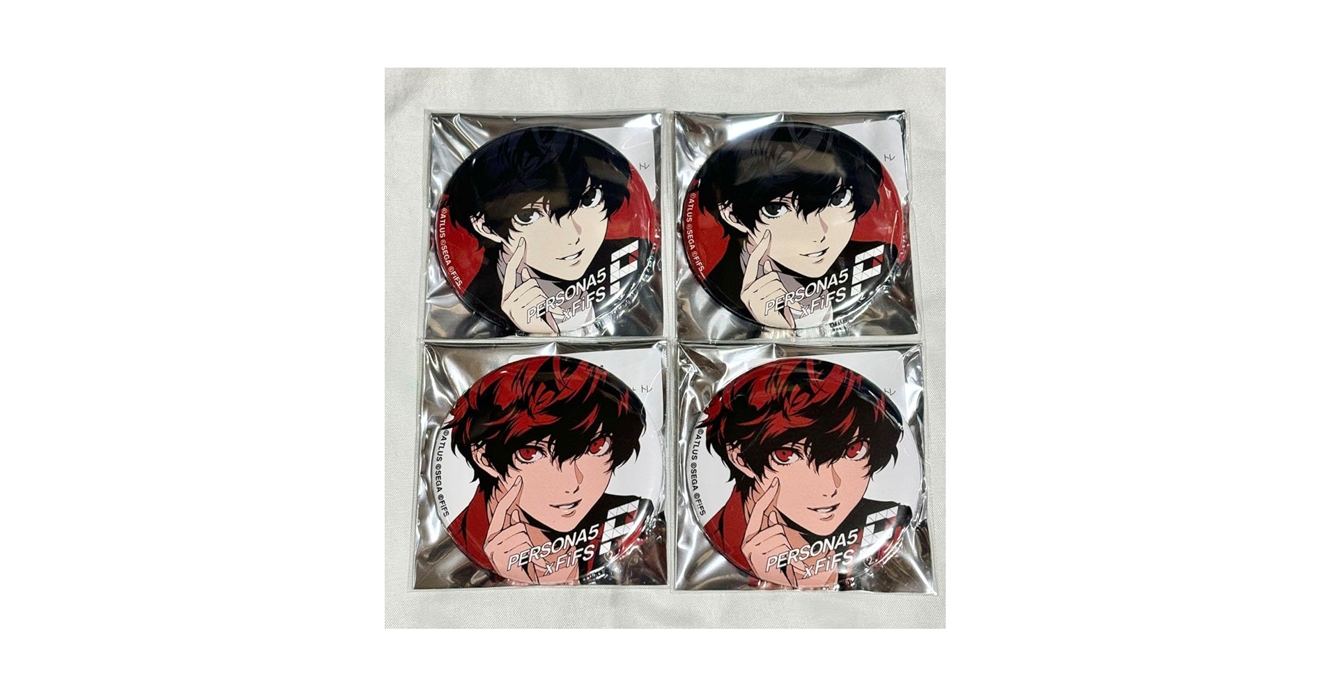 ★トレーディングバッジコレクション (缶バッジ) 主人公 (雨宮蓮) ペルソナ5 主人公 雨宮蓮 25周年 ホログラム 缶バッジ - メルカリ
