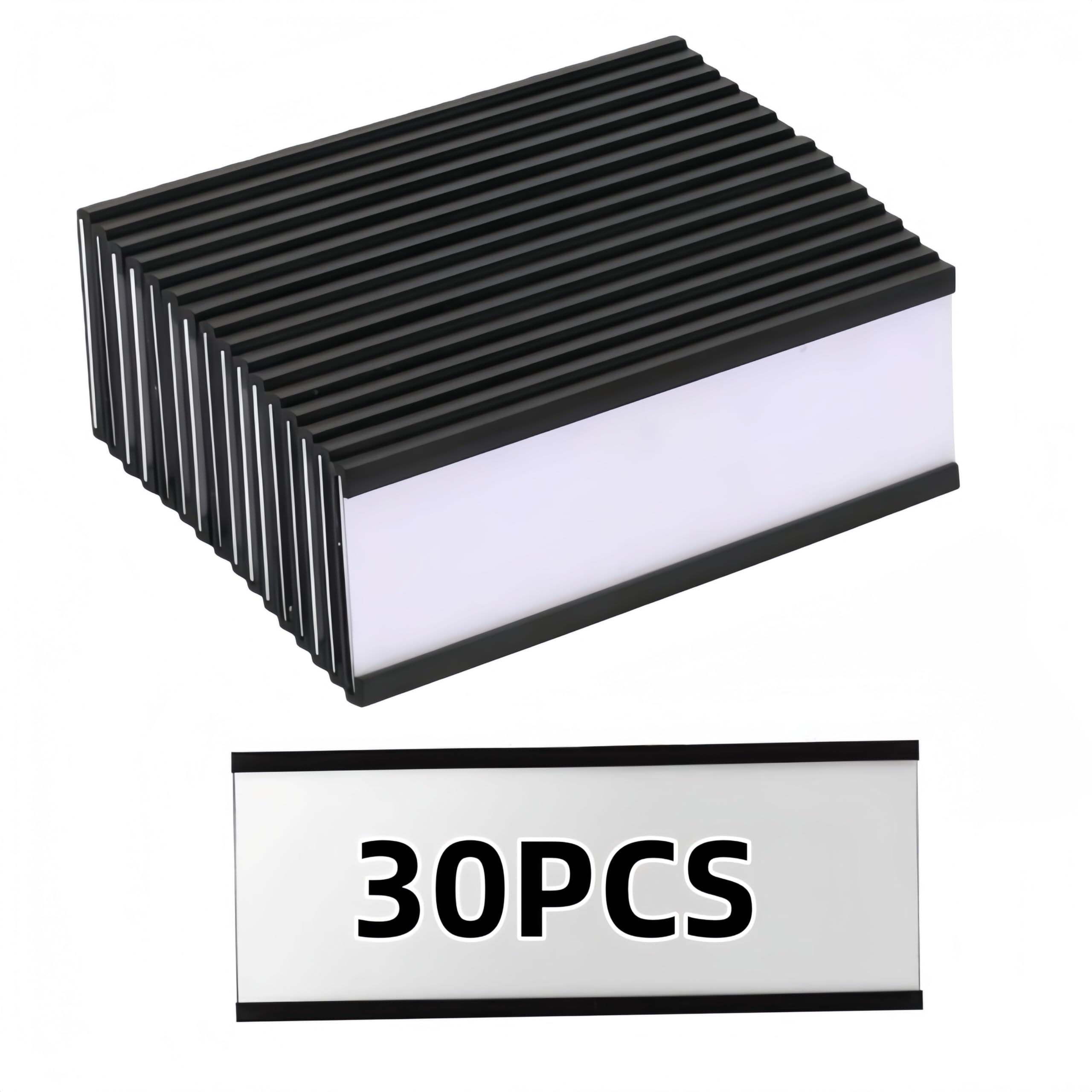 30 Pcs Magnetic Label Holders with Magnetic Data Card Holders with Clear Plastic Protectors for Metal Shelf,Magnetic Racking Labels Shelf Sign and Ticket Holder (3 * 1inch)