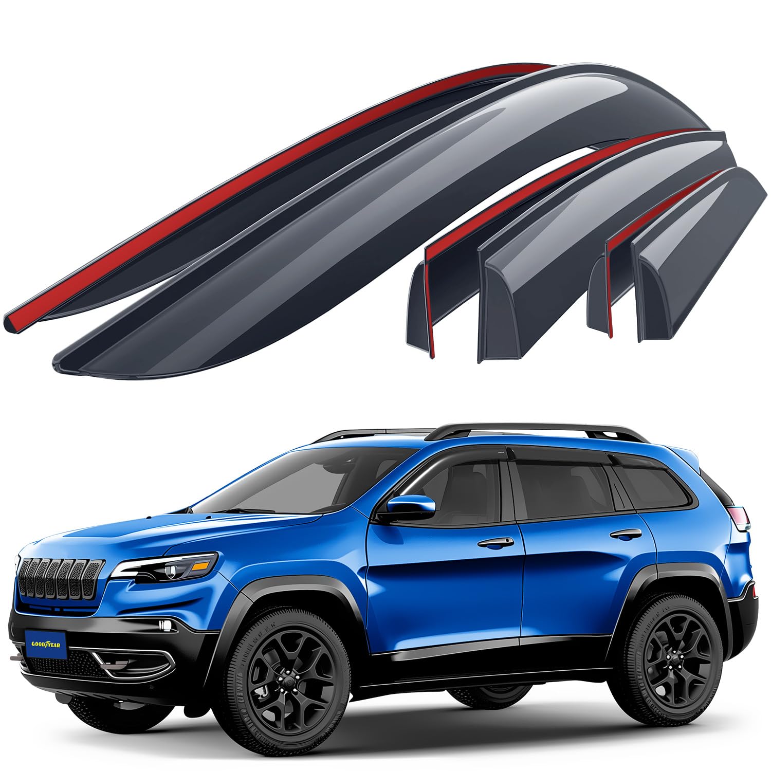 Amazon.com: Goodyear Shatterproof Window Deflectors for Jeep