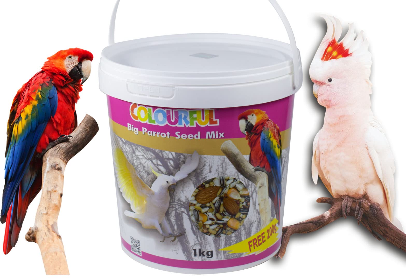 COLOURFUL® - Natural & Healthy Premium Bird Food | Seed Mix (Big Parrot, 1kg+200g Free) (B09Z75R6M7) Amazon Price History, Amazon Price Tracker