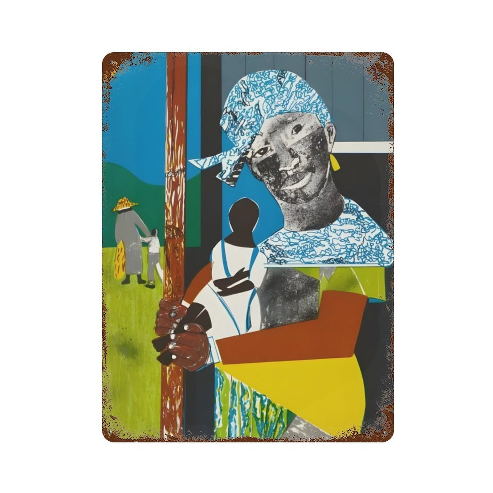 xiaoxiaoshen Romare Bearden (9) Wall Decor Art Metal Tin Poster Modern Home Decor Art Home Bar Shop Decorations Vintage Sign 40x30cm