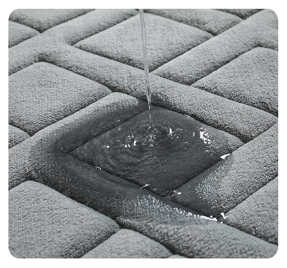 Tappetini antiscivolo in memory foam per bagno e WC, tappeto assorbente per soggiorno e camera da letto, viola chiaro, 90 x 400 cm