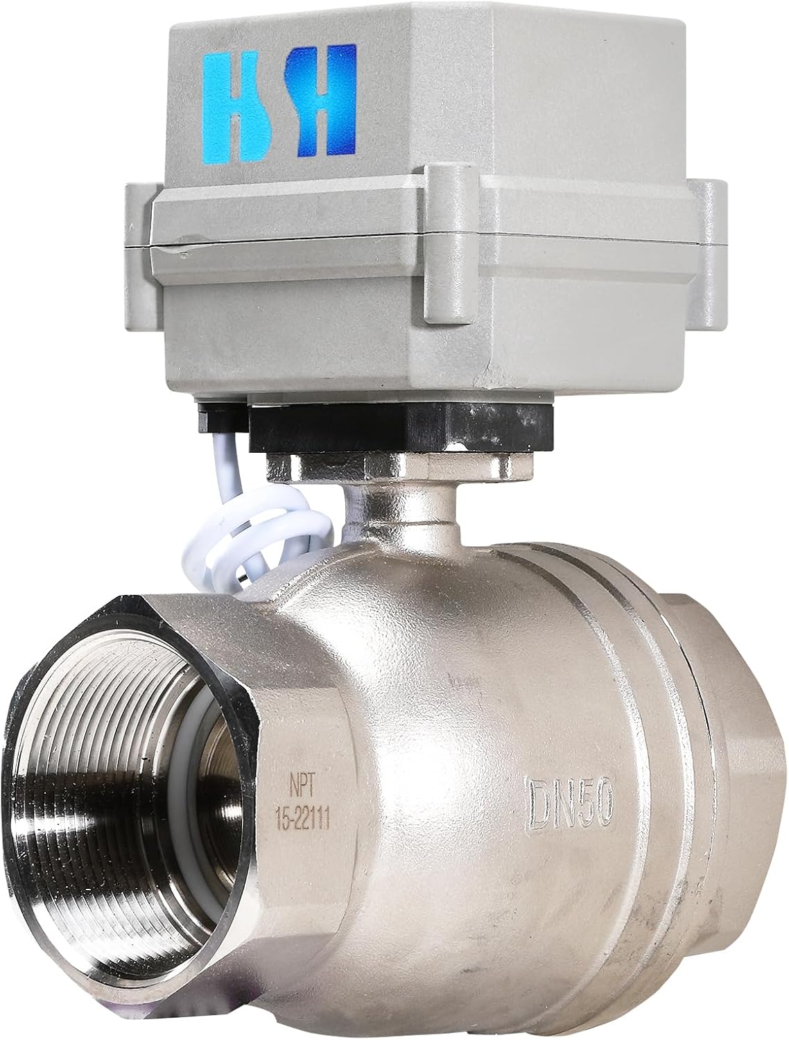 2" DN50 110-230VAC 2 Wires Normally Closed Stainless Steel 304 Motorized Electrical Ball Valve