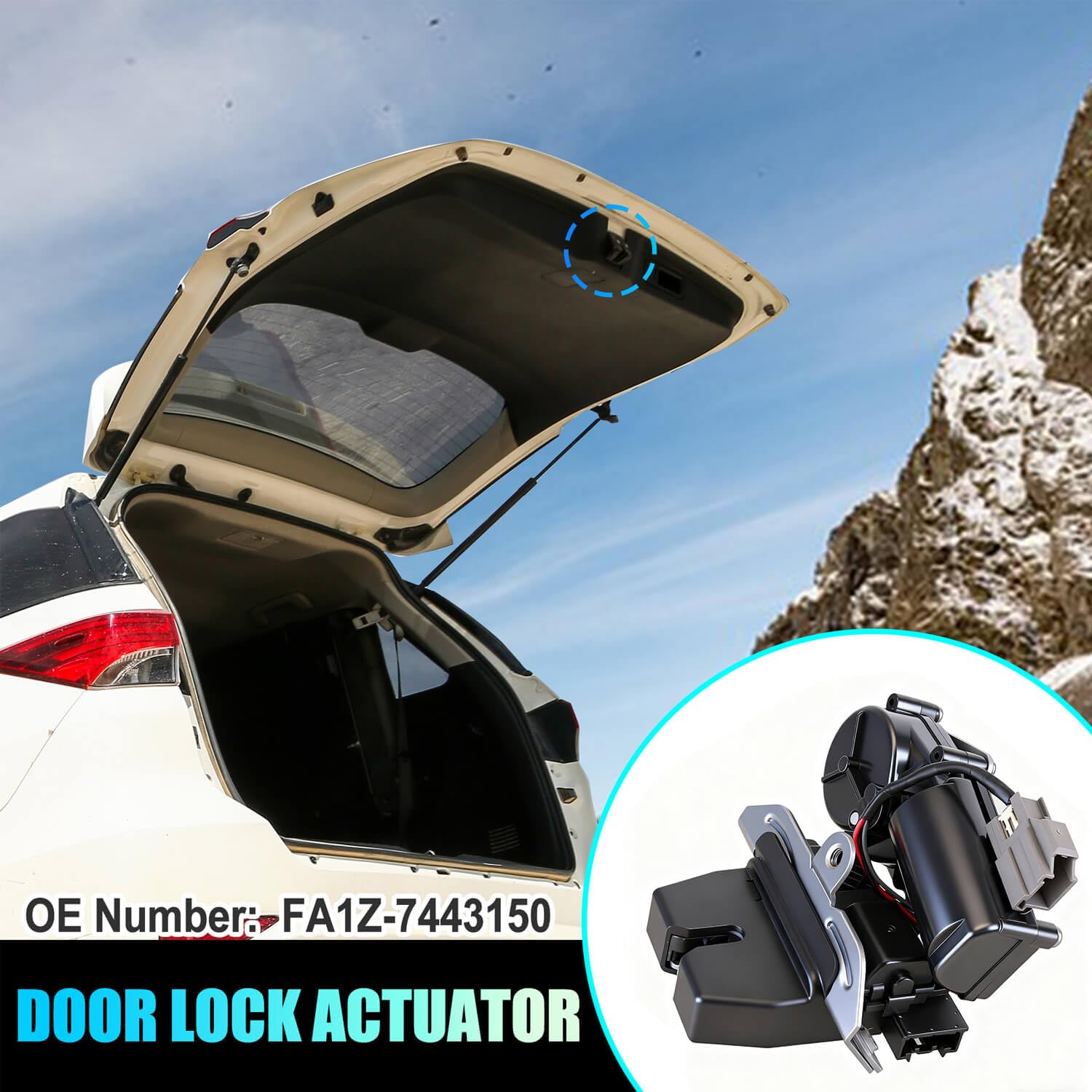 Liftgate Hatch Lock Latch Actuator, Compatible for Ford Escape 2017-2019 Tailgate Latch Assembly, Liftgate Lock Actuator Motor Rear Trunk Latch Fit GJ5Z7443150 GJ5Z-7443150