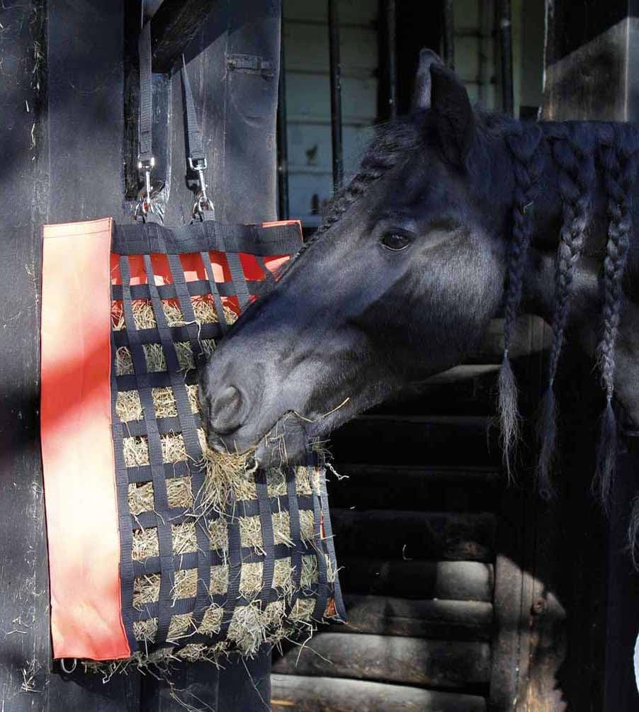 Reitsport Amesbichler Harry's Horse Hay Bag Hay Bag Hay Net Orange Food Bag Food Bag Hay Bag with Multiple Freft Openings Strong Design Large Width 52 cm Height 70 cm Depth 17 cm