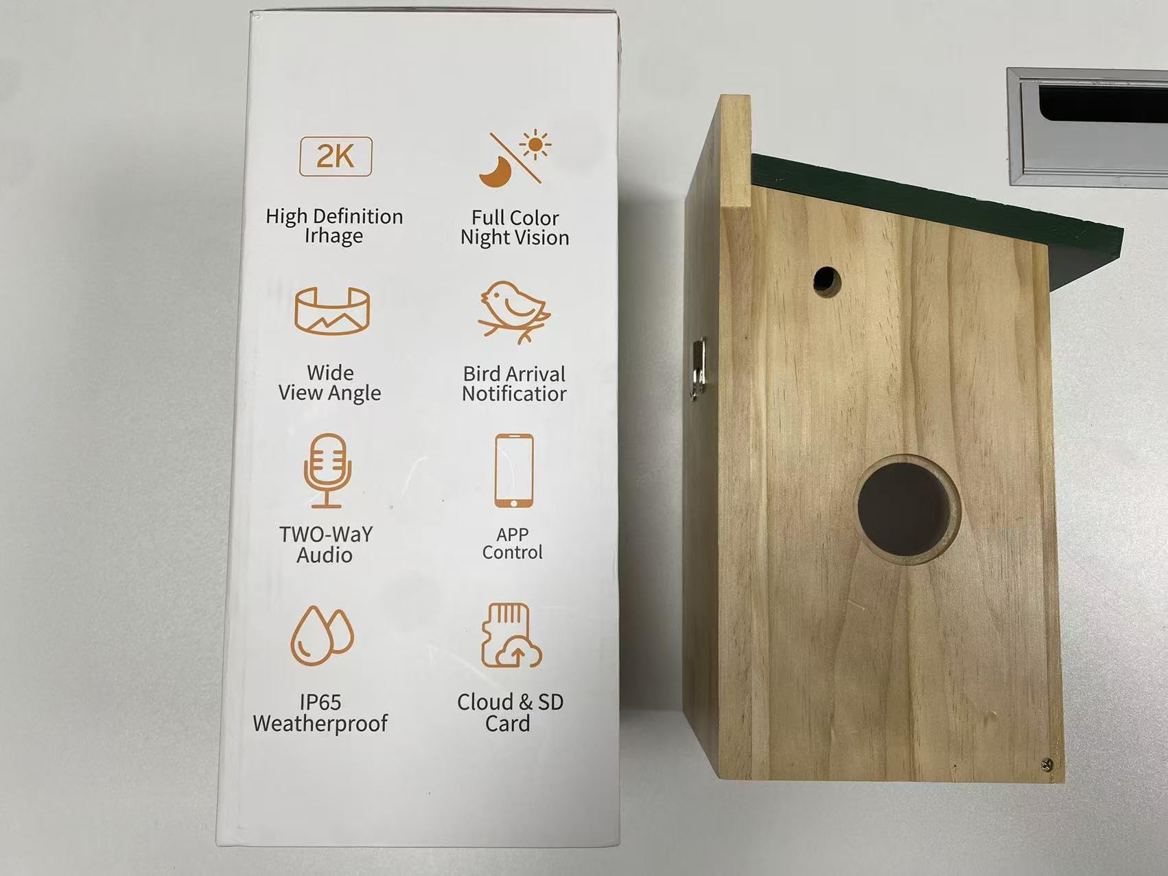 Bird House with Camera, 5MP Smart Birdhouse Camera with Solar Powered, Bird Box Camera for Families, Motion Detection, Watch Bird Nesting & Hatching in Real Time, Ideal Gift for Bird Lover