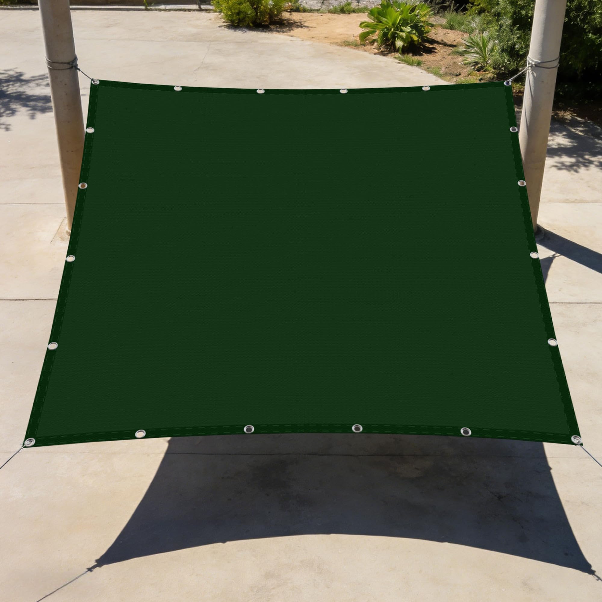 Voile ombrage 2x6m haute densité protection solaire durable pour terrasse