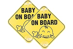 CARTMAN 2 Pack Reflective Baby on Board Sign