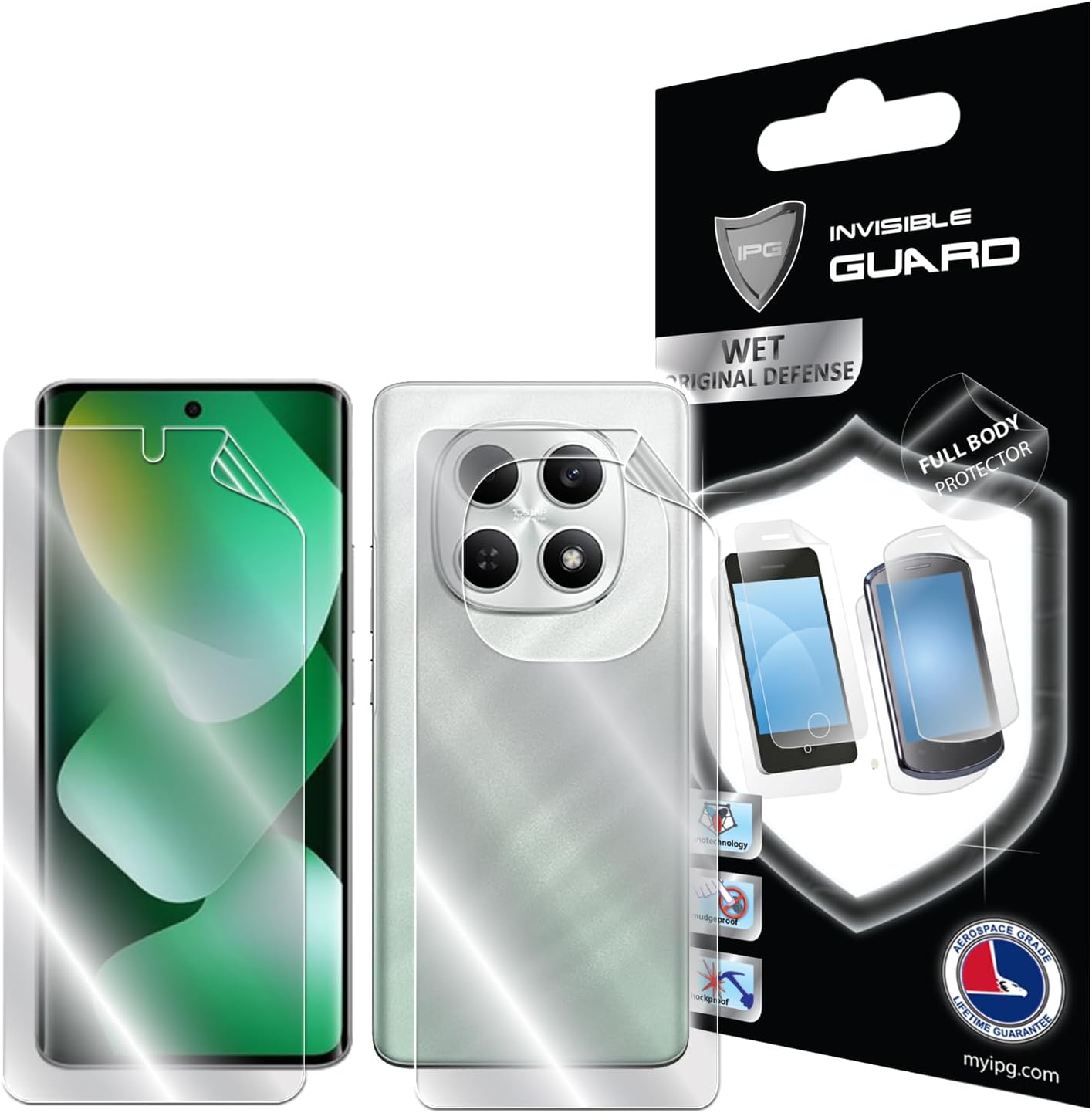 IPG Xiaomi Redmi Note 15 (4G) ハイドロゲルスクリーンバックプロテクタープロテクター 目に見えない敏感H