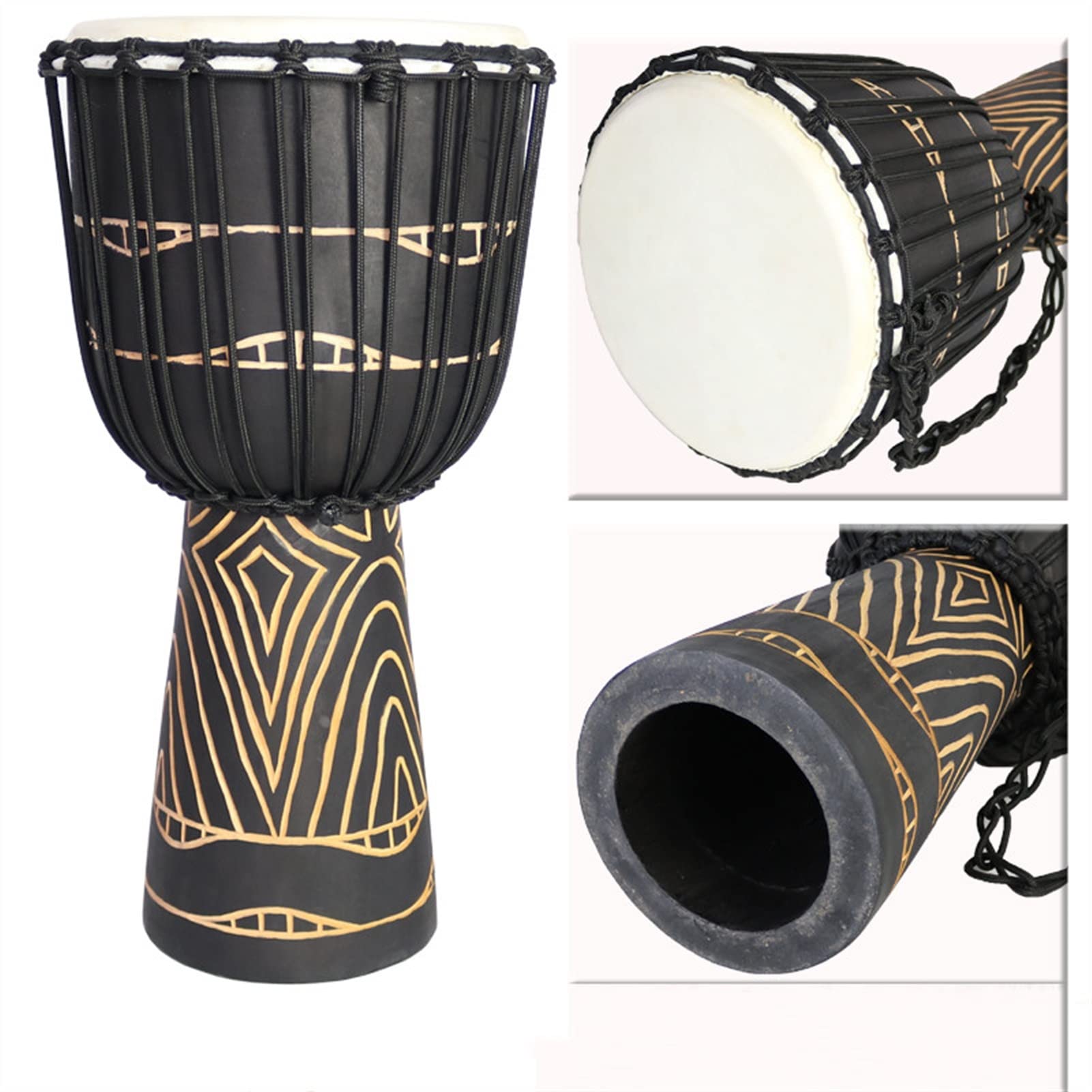 TSTS Djembé Djembe De 10 Pouces Djembe COATSKIN CLAPPANT Djembe Djembe Enfant Débutant Adulte Tambourin Instrument