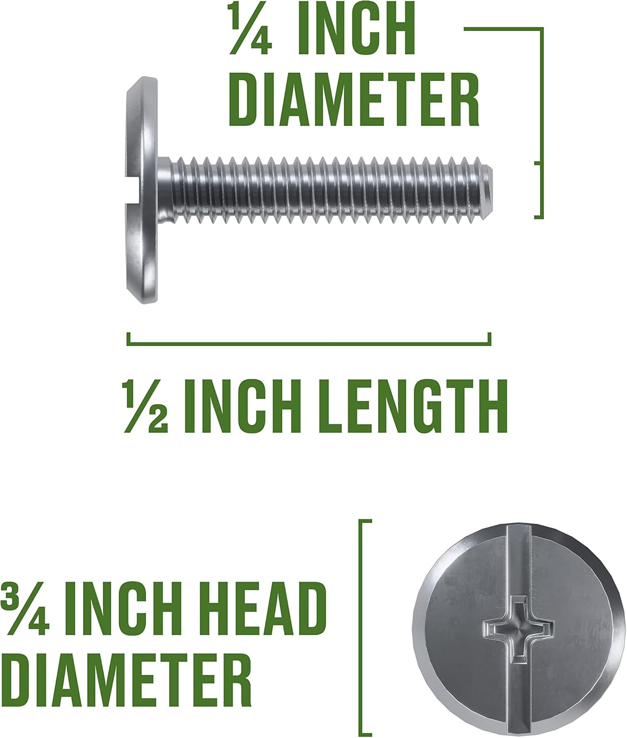 Hillman 831488 1/4 X 1/2-Inch Stainless Steel Hurricane Bolt, 100-Pack
