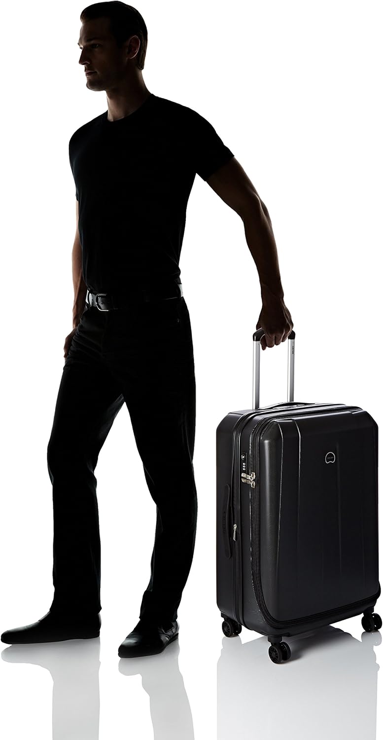 DELSEY Paris Helium Shadow 3.0 25" Exp. Spinner Trolley, Black, One Size