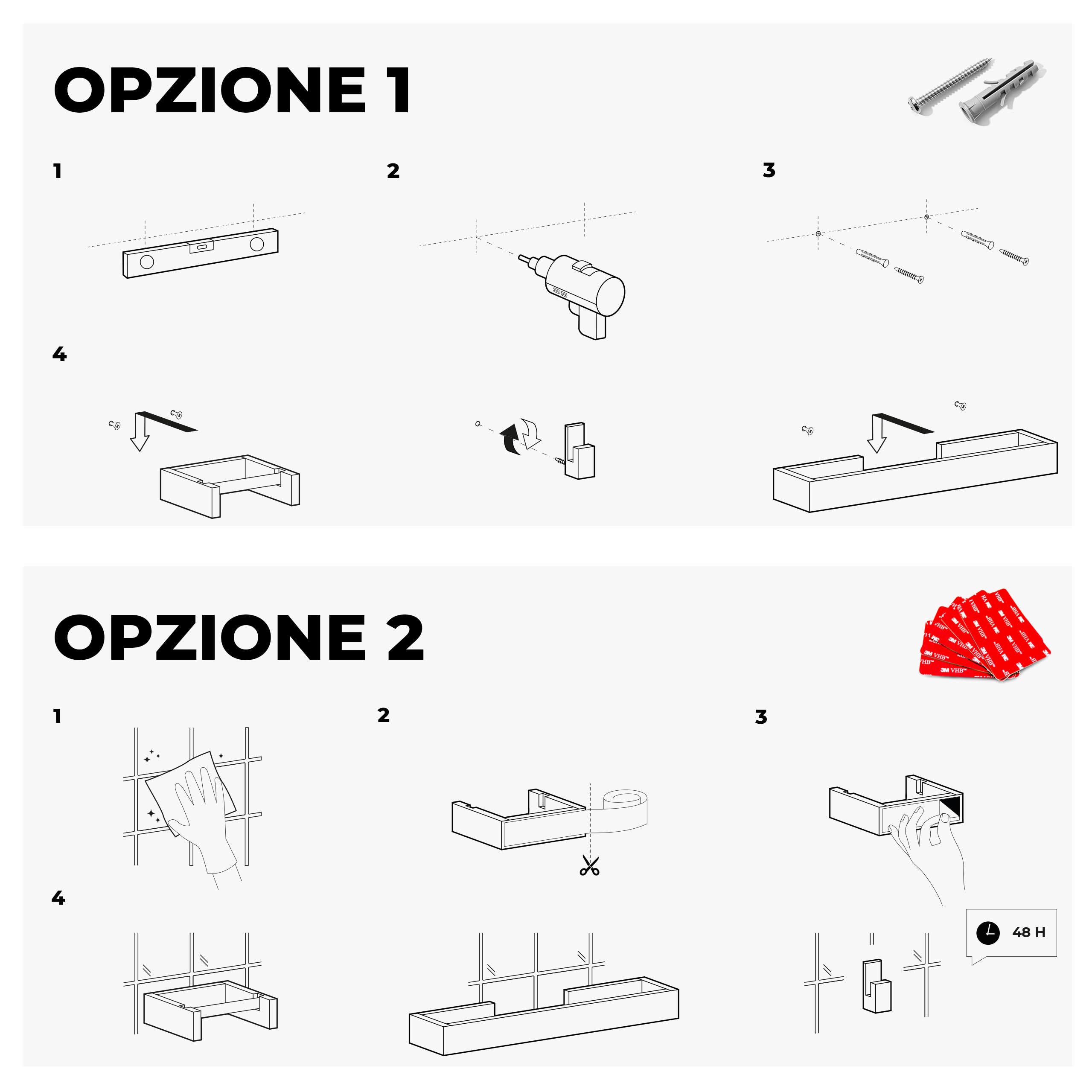 Set bagno accessori completo | Accessori bagno senza forare (Adesivo) | Kit bagno accessori completo | Porta rotoli carta igienica + 2 Ganci asciugamani + Porta asciugamani (Legno bamboo)