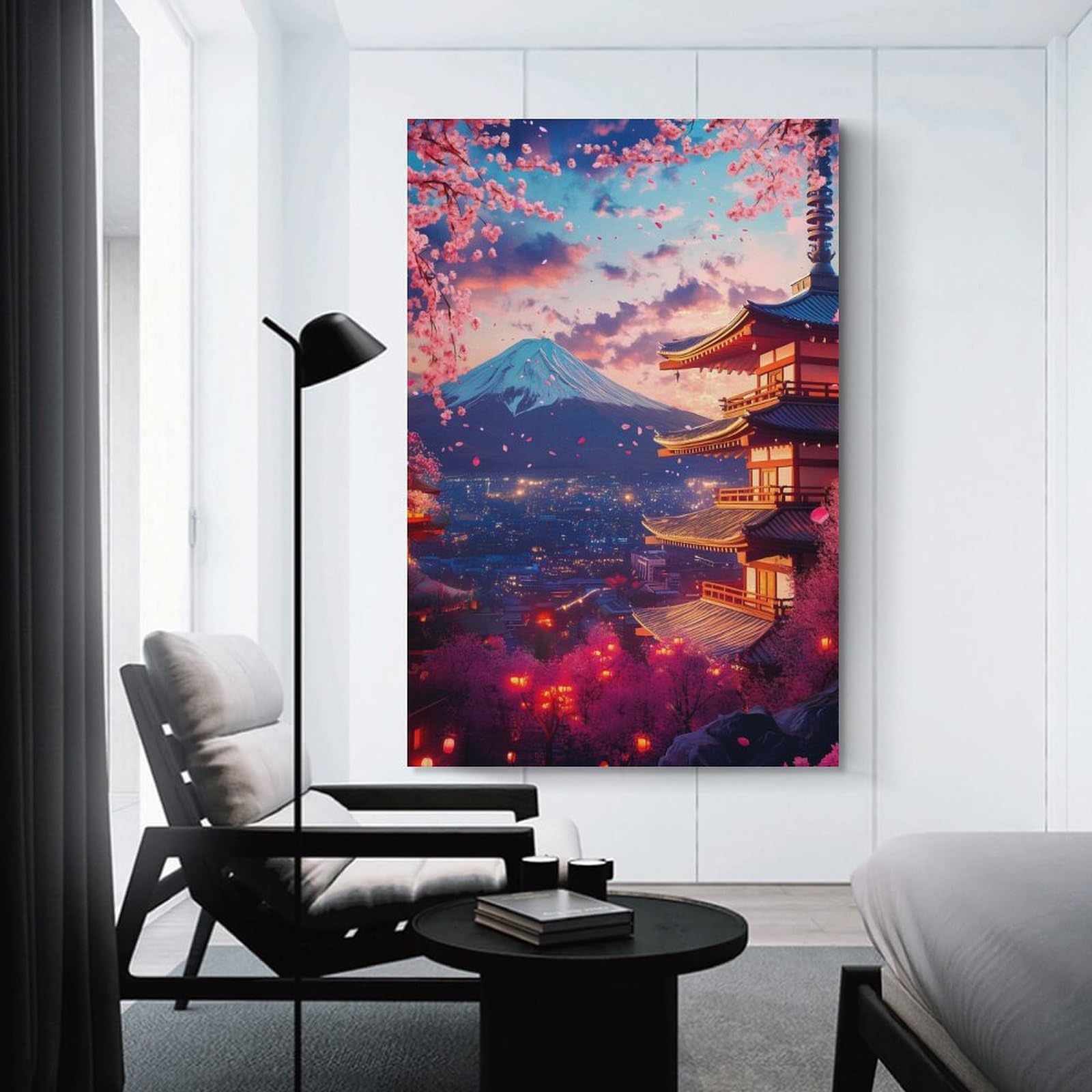 Junmoney Unframe-Epic Scenic Sunset Flowers Epic Scenic Sunset Flowers Canvas Art Print 16X24inch(40X60cm), For Work Areas, Reading Rooms Or Studios, Canvas Wall Decor For Creative Rooms