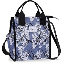 Kamo Lunch Bags for Women Insulated Lunch Tote Bag Lunchbox Container for Work Travel Beach Adjustable Shoulder Strap