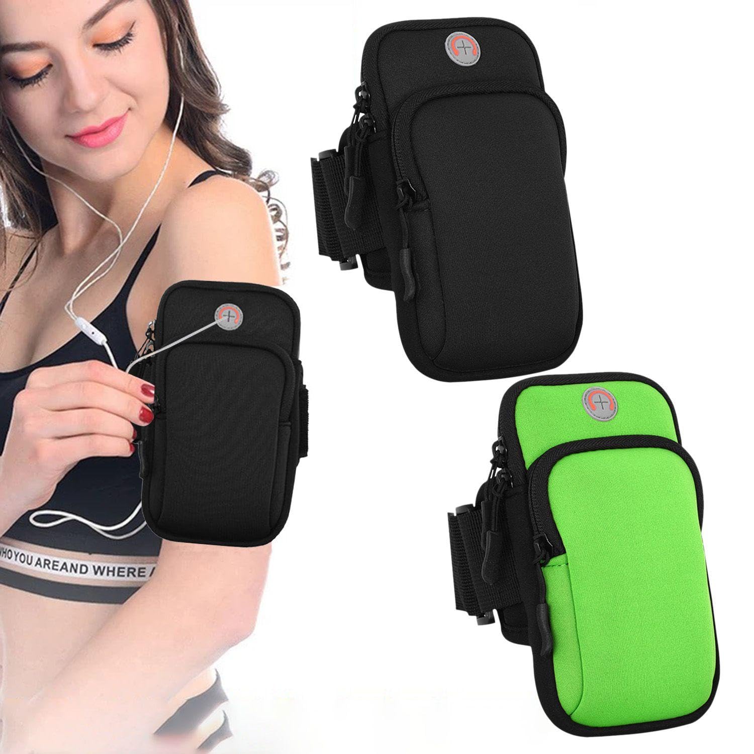 2 Stück Arm -Tasche, Tragbare Aufbewahrungstasche, Mobiltelefontasche Zum Laufen, Sportversorgungen Im Freien, Fitnesszubehör.