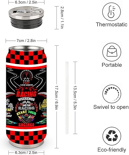 Miniatura 3 de Taza de café de viaje de carreras, para amantes de las carreras de autos, corredores, entusiastas de los coches de carreras, vaso de acero