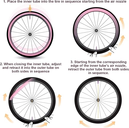 Miniatura 6 de WEEROCK Tubo interior de bicicleta 202627.52829700C pulgadas súper ligero 452.559 in Presta válvula tubos interiores de bicicleta para bicicleta MTB