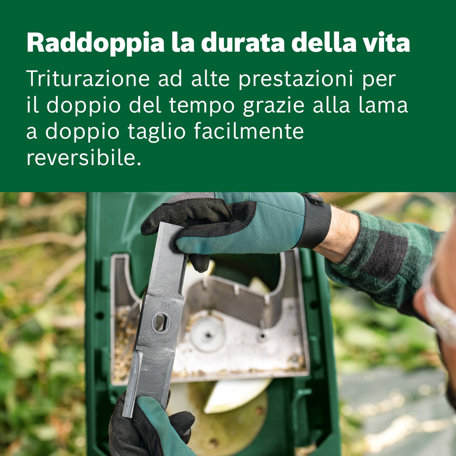 Bosch Trituratore AXT Rapid 2000 (per triturare efficacemente i rifiuti del giardino; potente motore da 2000 W)