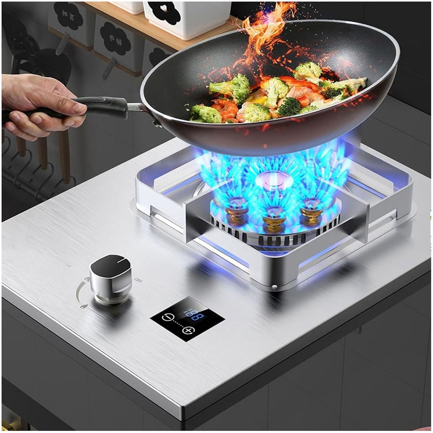 Estufa de Gas 1 Quemador 5.2KW Portátil para Interior y Exterior