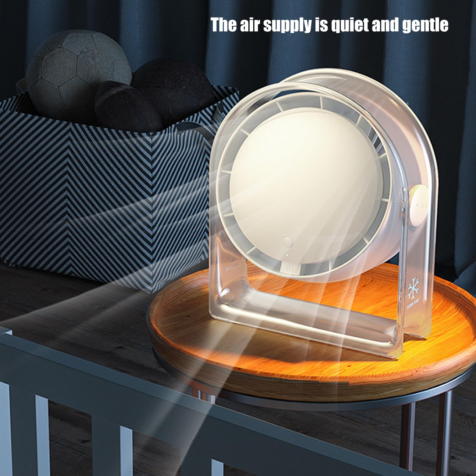 Ventilatore da Tavolo Leggero e Portatile Ventola Elegante con Batteria Ricaricabile a velocità Regolabile per Studenti e uffici Domestici Desktop a Basso Rumore per spazi Lavoro