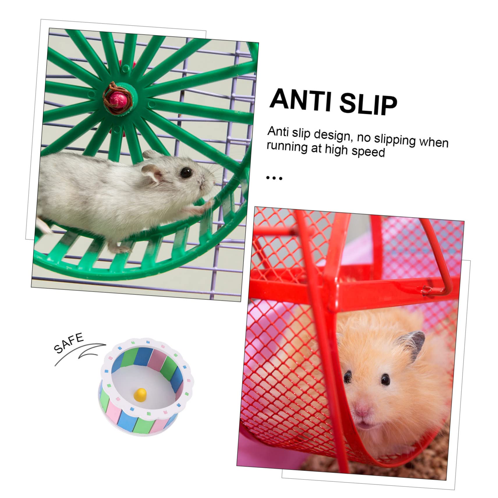 SUPVOX 3pezzi Criceto Silenziosa Pet Per Domestici Attività Per Criceti e Ultra-resistente