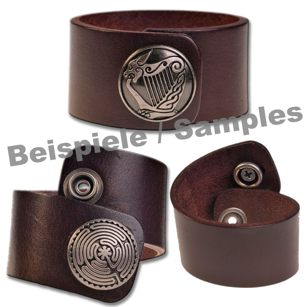 Hoppe & Masztalerz 6 St. Celtic Concho Schraubzierniete, Zierniete, Schraubniete, Screwback Concho, Keltischer Lebensbaum No. 2