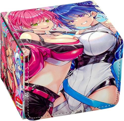 Caja de cartas para YGO MTG, caja de almacenamiento de más de 100 tarjetas, juegos de cartas intercambiables, caja de almacenamiento de tarjetas de