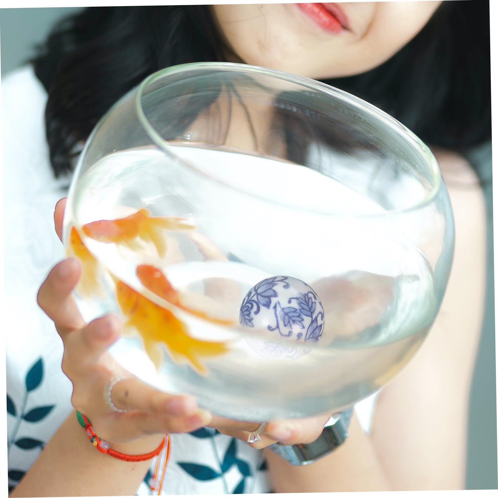 IMIKEYA 5 Sätze Schwimmkugel Aus Keramik Schwimmende Pflanze Dekorationen Für Aquarien Bezauberndes Aquarium-Ornament Betta-Panzer Rattankugeln Dekorative Schale Knospenvasen 3 Stück * 5