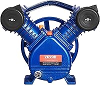 VEVOR 3HP Twin Cylinder Air Compressor Pump Head - 6.25 CFM @ 90 PSI, Oil-Lubricated Cast Iron, Max 116 PSI Replacement
