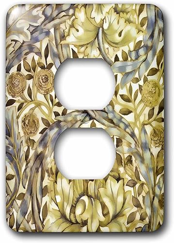 3dRose LSP _ 52266 _ 6 Vintage 1876 patrón por Morris y Company africano Marigold 2 enchufe Outlet Cover