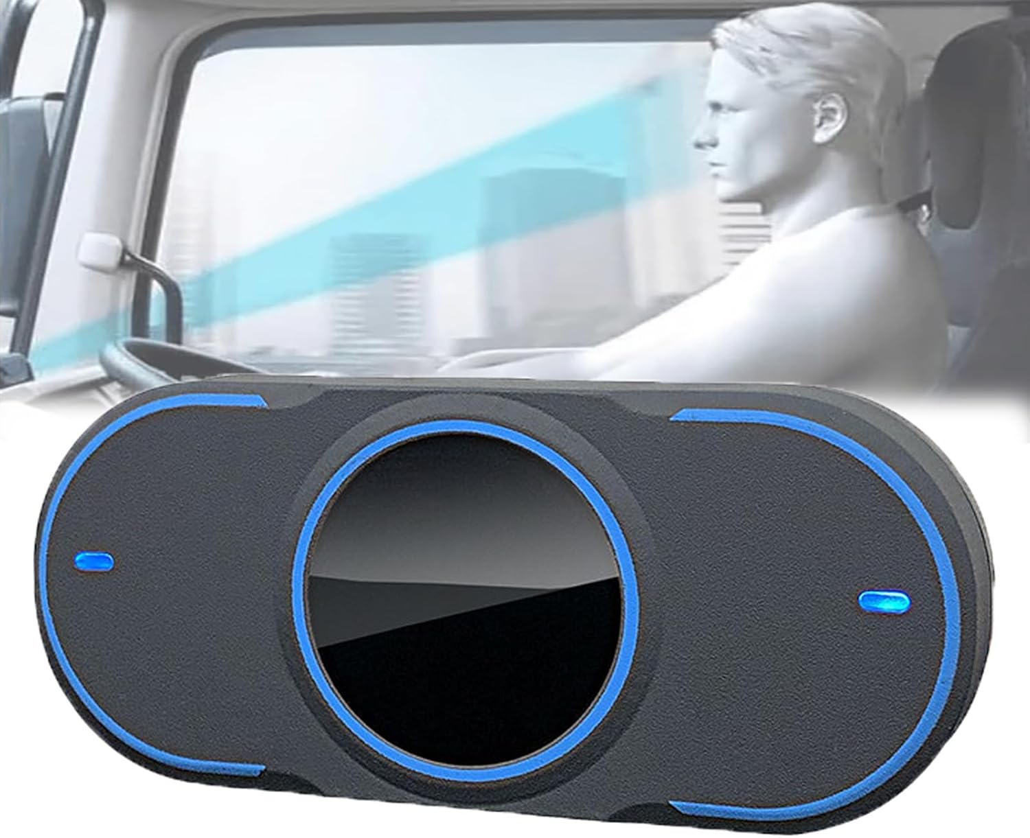 Driver Fatigue Alarm Device,Anti-Sleep Monitor with Vision AI Algorithm, Safe Driving Alert,Real-Time Face Capture & Continuous Alert for Safe Driving, Easy Install for Trucks/Cars