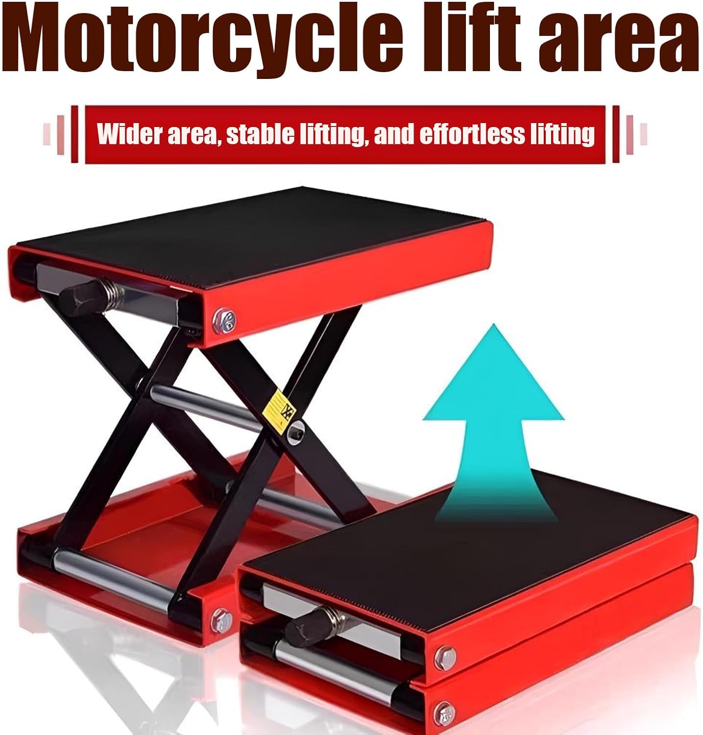 Motorcycle Lift Stand, Hydraulic Jack Tool, 500Kg Capacity Lift with Anti-Slip, Maintenance Equipment, Motorcycle Repair with Compact Design, Workshop Gear for Undercarriage and Garage