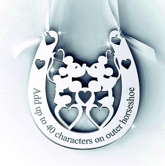Personalised Wedding Good Luck Bridal Lucky Keepsake Horseshoe. A Gift For You UK H6