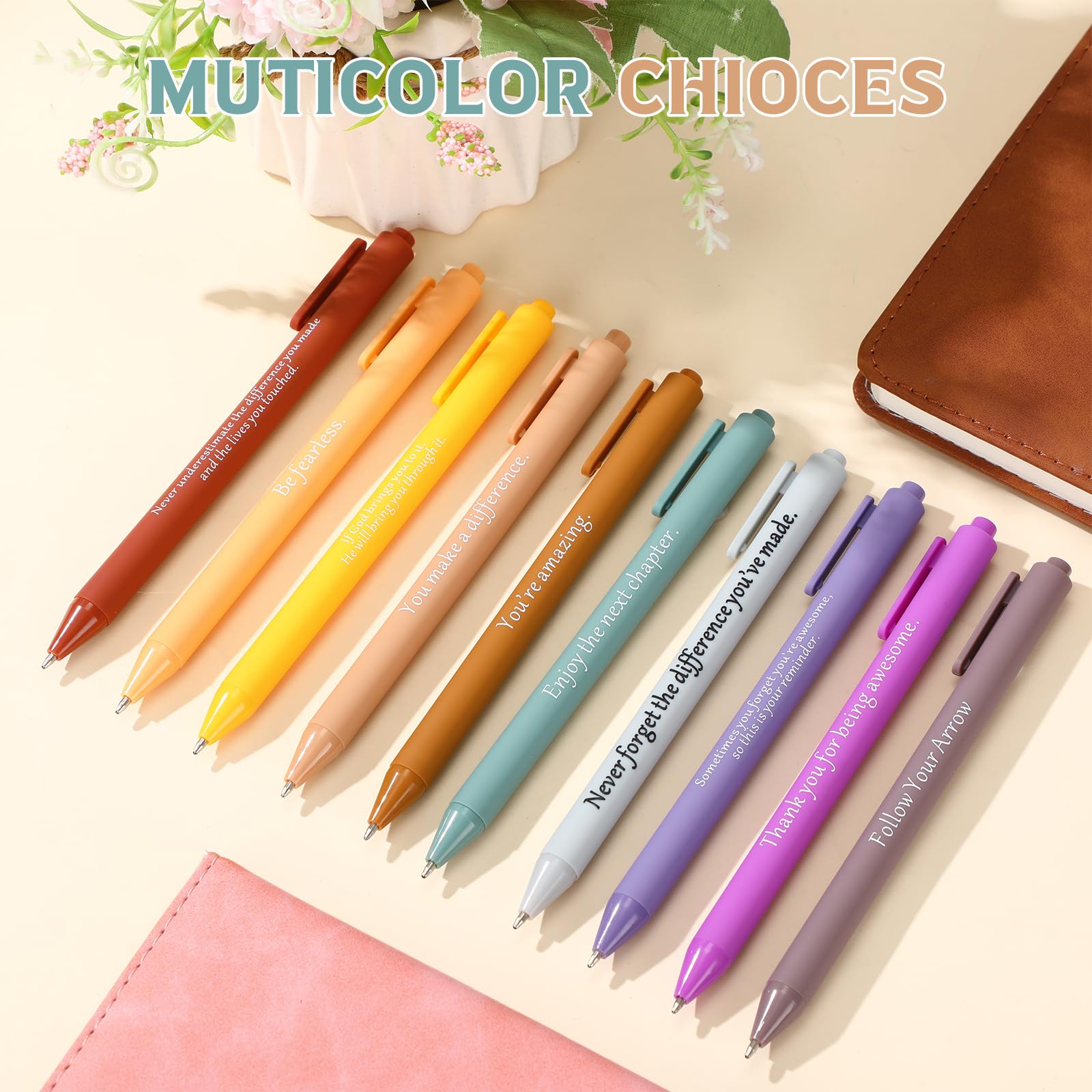 Teling 100 Stück inspirierende Stifte in Großpackung, motivierende Kugelschreiber, Großpackung mit lustigen Sprüchen, Zitaten, positives Dankeschön, Geschenk für den Schulanfang, Erwachsene