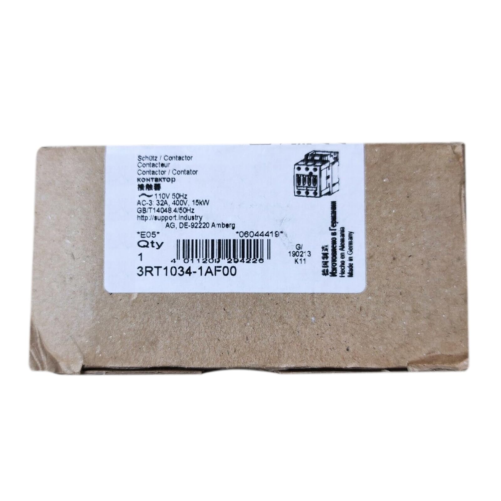 Contacteur de puissance 3RT1034-1AF00 Sirius composant premium