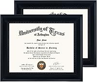 Vista 27 de GMFrames Marco para diploma de 8.5x11 con tapete o para mostrar certificados de 11x14 sin tapete, madera maciza, acabado en cerezo con intrincado