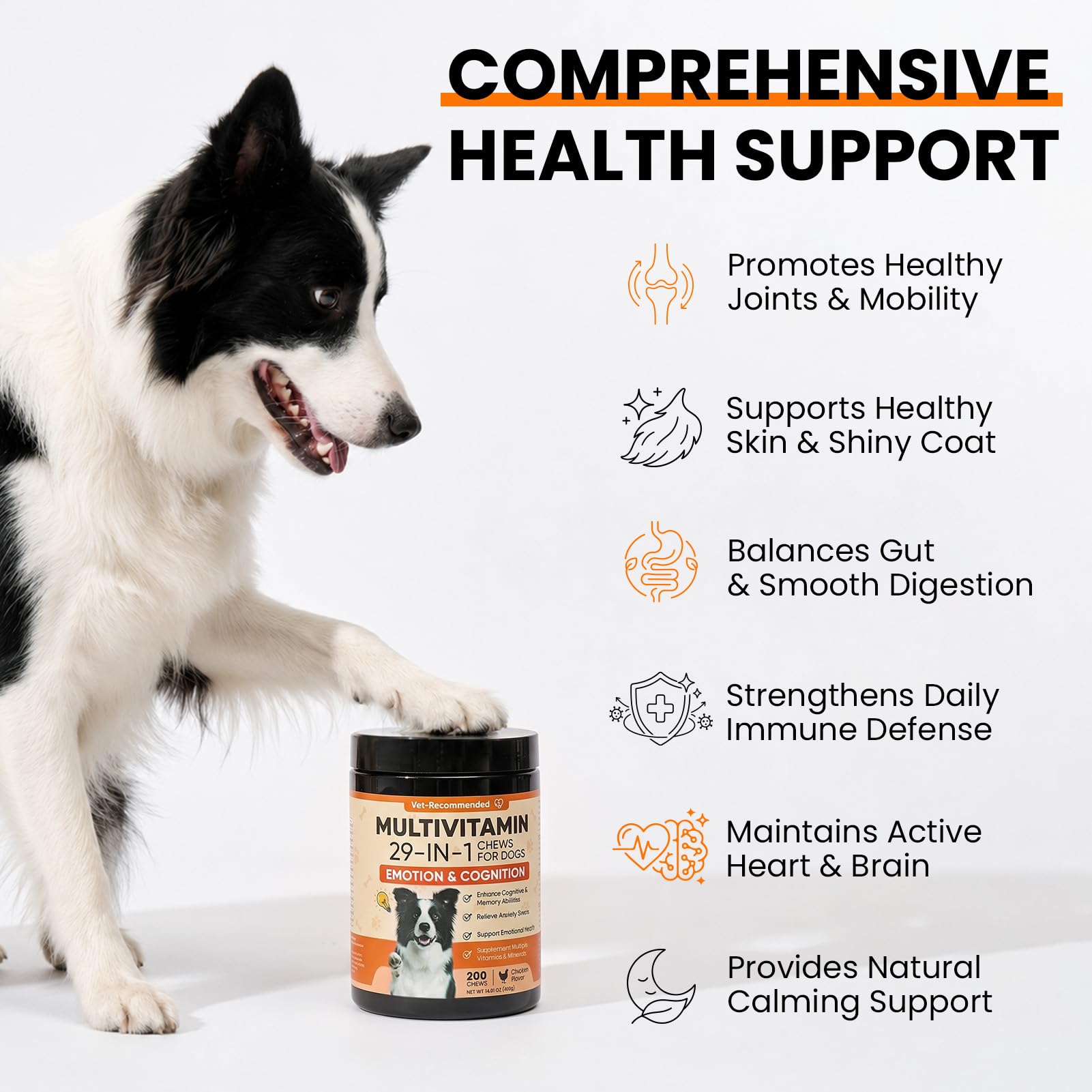29 in 1 Dog Vitamins and Supplements 200 Ct Advanced Dog Multivitamin Chews — Amazon image 2
