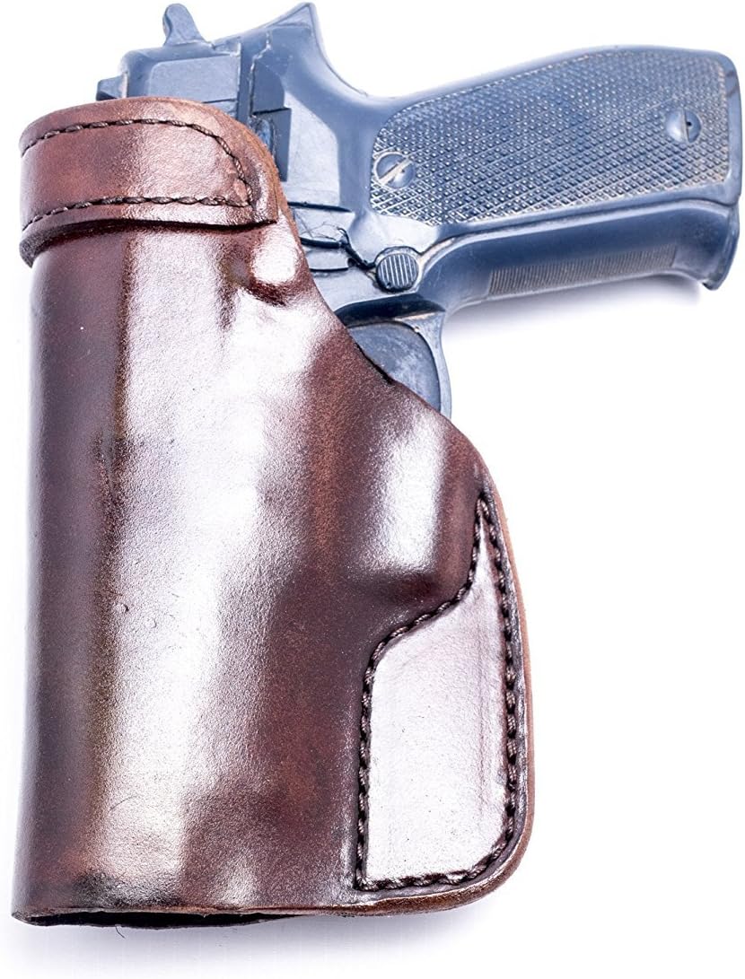 OUTBAGS USA LS1P226 (Brown-Right) Full Grain Heavy Leather IWB Conceal Carry Gun Holster for Sig Sauer P226 9mm / .40 S&W / .357 SIG. Handcrafted in USA.