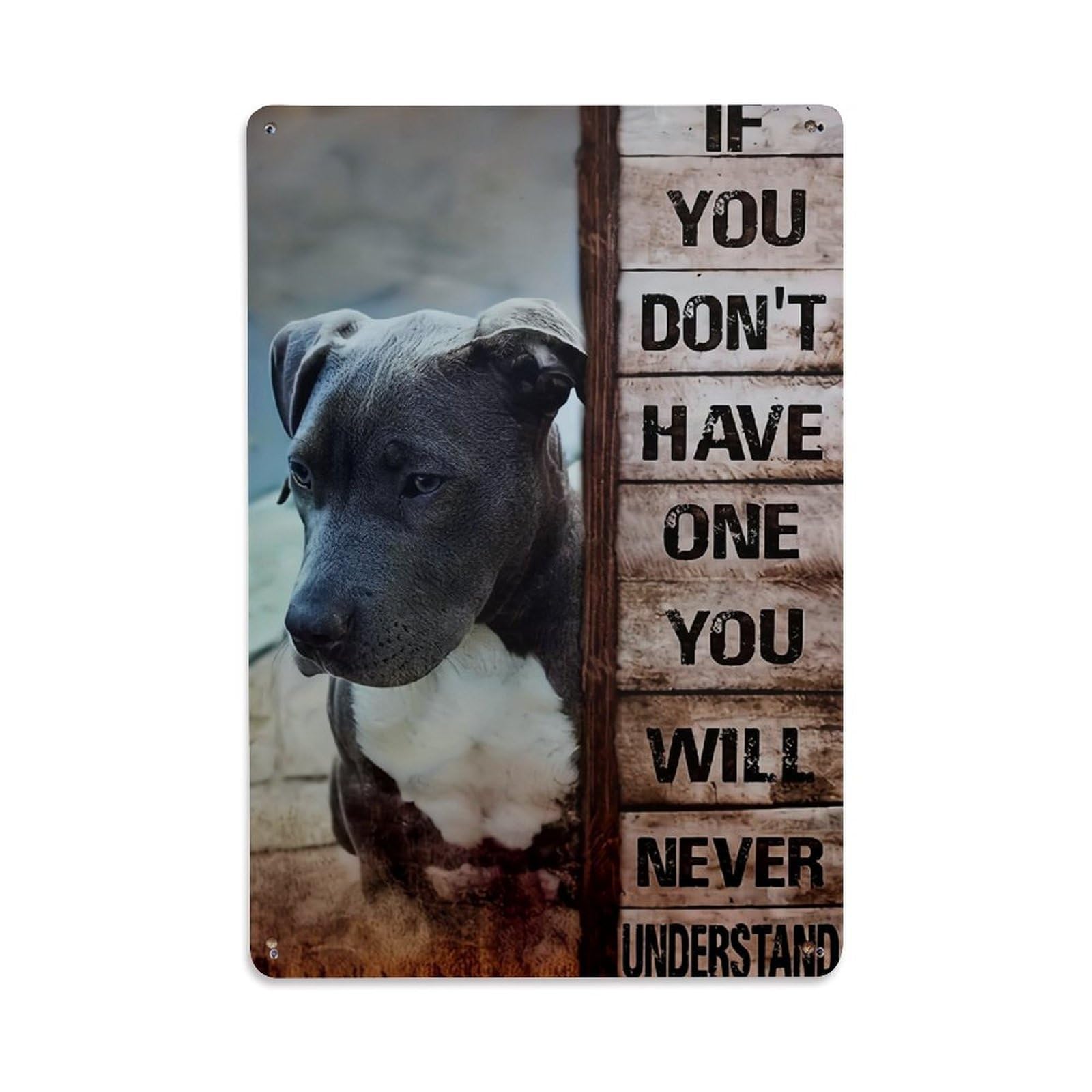 Dog Love Loyalty Faithful Companion Vintage Tin Sign Retro Metal Wall Decor Metal Poster, Home Bar Garage Farmhouse Cafe Wall Art Decoration 8x12Inches