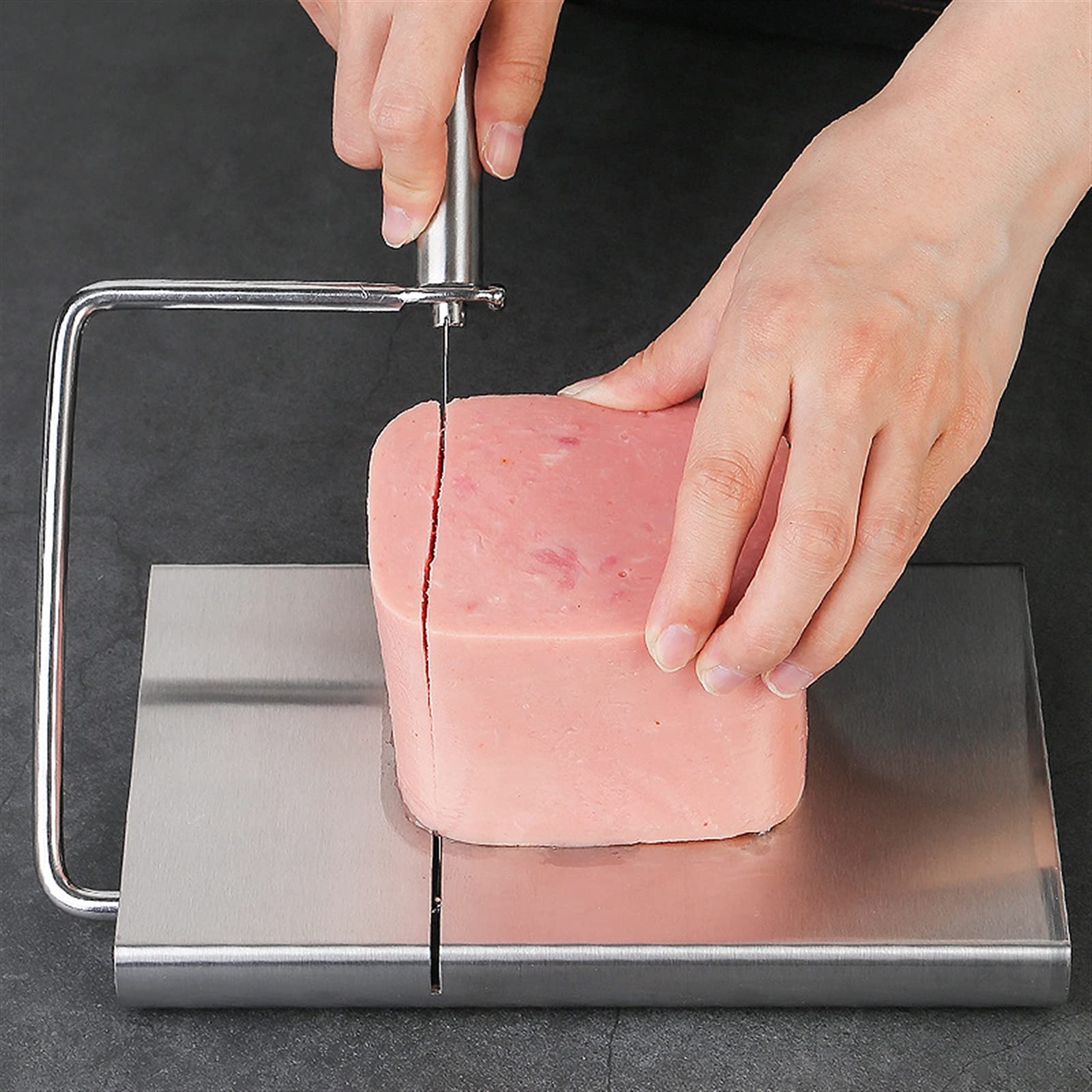 caihuashopping Käseschneider Käseschneider Edelstahl Single-Line Käse Slicer Wiederverwendbare Handarbeit Käse Ham Slicer Küche Schneidwerkzeug Käsehobel